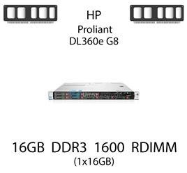 Pamięć RAM 16GB DDR3 dedykowana do serwera HP ProLiant DL360e G8, RDIMM, 1600MHz, 1.35V, 2Rx4 - 684316-181