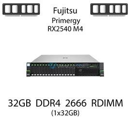 Pamięć RAM 32GB DDR4 dedykowana do serwera Fujitsu Primergy RX2540 M4, RDIMM, 2666MHz, 1.2V, 2Rx4