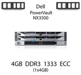 Pamięć RAM 4GB DDR3 dedykowana do serwera Dell PowerVault NX3500, ECC UDIMM, 1333MHz