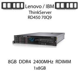 Pamięć RAM 8GB DDR4 dedykowana do serwera Lenovo / IBM ThinkServer RD450 70Q9, RDIMM, 2400MHz, 1.2V, 1Rx4 - 46W0821