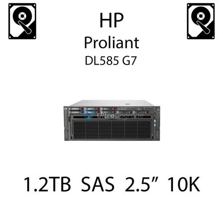 1.2TB 2.5" dedykowany dysk serwerowy SAS do serwera HP ProLiant DL585 G7, HDD Enterprise 10k, 12GB/s - 785079-B21  (REF)