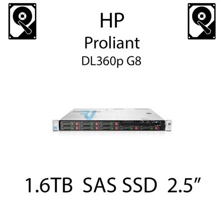 1.6TB 2.5" dedykowany dysk serwerowy SAS do serwera HP ProLiant DL360p G8, SSD Enterprise  - 780436-001 (REF)