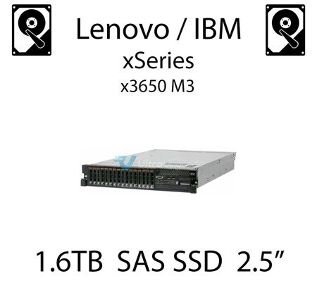 1.6TB 2.5" dedykowany dysk serwerowy SAS do serwera Lenovo / IBM System x3650 M3, SSD Enterprise , 600MB/s - 49Y6195 (REF)