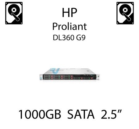 1000GB 2.5" dedykowany dysk serwerowy SATA do serwera HP ProLiant DL360 G9, HDD Enterprise 7.2k, 6Gbps - 656108-001