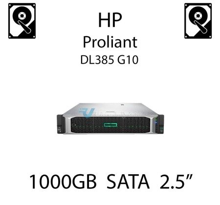 1000GB 2.5" dedykowany dysk serwerowy SATA do serwera HP ProLiant DL385 G10, HDD Enterprise 7.2k, 6Gbps - 655710-B21   (REF)