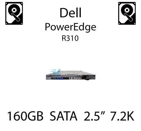 160GB 2.5" dedykowany dysk serwerowy SATA do serwera Dell PowerEdge R310, HDD Enterprise 7.2k, 3Gbps - K836N (REF)