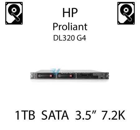 1TB 3.5" dedykowany dysk serwerowy SATA do serwera HP ProLiant DL320 G4, HDD Enterprise 7.2k - 454146-B21 (REF)
