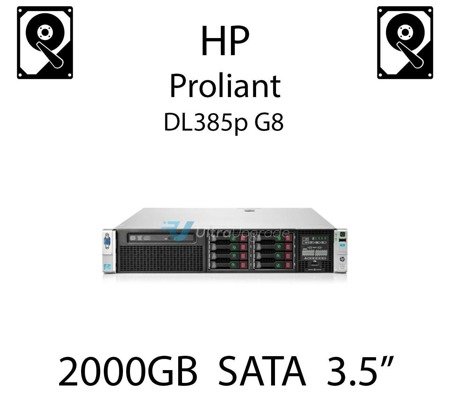 2000GB 3.5" dedykowany dysk serwerowy SATA do serwera HP ProLiant DL385p G8, HDD Enterprise 7.2k, 6Gbps - 658102-001