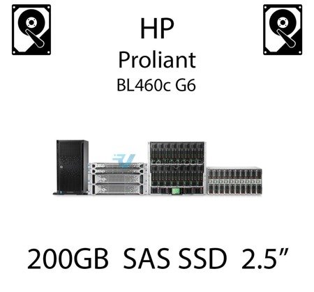 200GB 2.5" dedykowany dysk serwerowy SAS do serwera HP Proliant BL460c G6, SSD Enterprise  - 632502-B21 (REF)