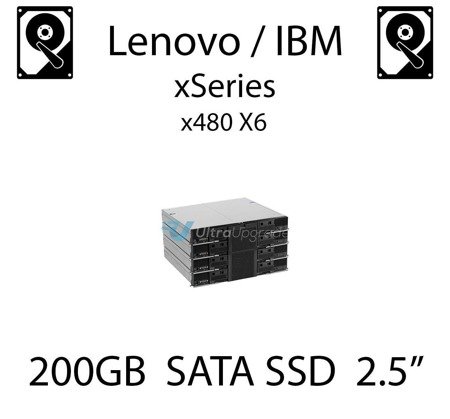 200GB 2.5" dedykowany dysk serwerowy SATA do serwera Lenovo / IBM xSeries x480 X6, SSD Enterprise , 600MB/s - 00YC320