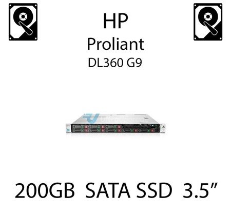 200GB 3.5" dedykowany dysk serwerowy SATA do serwera HP ProLiant DL360 G9, SSD Enterprise , 6Gbps - 692161-001
