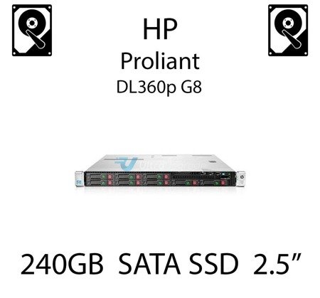240GB 2.5" dedykowany dysk serwerowy SATA do serwera HP ProLiant DL360p G8, SSD Enterprise  - 764925-B21