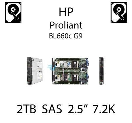 2TB 2.5" dedykowany dysk serwerowy SAS do serwera HP ProLiant BL660c G9, HDD Enterprise 7.2k, 12Gbps - 765873-001 (REF)