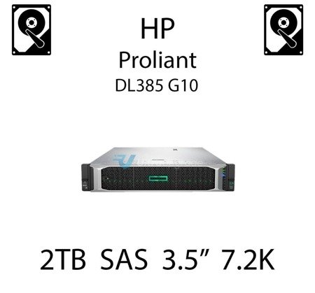 2TB 3.5" dedykowany dysk serwerowy SAS do serwera HP ProLiant DL385 G10, HDD Enterprise 7.2k, 12Gbps - 819078-001 (REF)