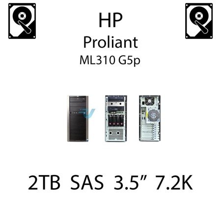 2TB 3.5" dedykowany dysk serwerowy SAS do serwera HP ProLiant ML310 G5p, HDD Enterprise 7.2k, 6GB/s - 508010-001