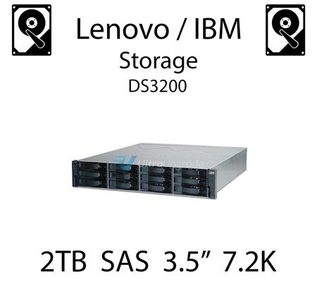 2TB 3.5" dedykowany dysk serwerowy SAS do serwera Lenovo / IBM Storage DS3200, HDD Enterprise 7.2k, 600MB/s - 90Y8572 (REF)