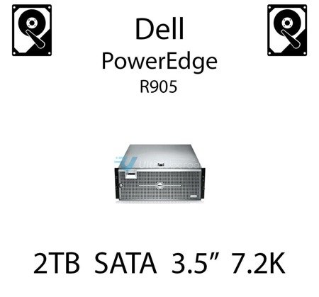 2TB 3.5" dedykowany dysk serwerowy SATA do serwera Dell PowerEdge R905, HDD Enterprise 7.2k, 6Gbps - 835R9 (REF)