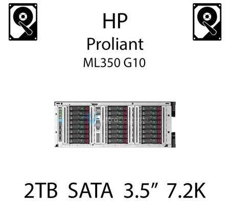 2TB 3.5" dedykowany dysk serwerowy SATA do serwera HP ProLiant ML350 G10, HDD Enterprise 7.2k, 6Gbps - 872489-B21 (REF)