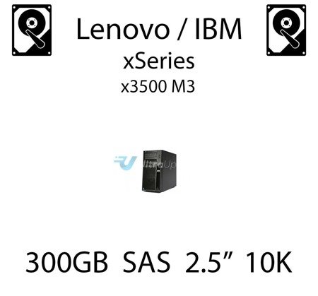300GB 2.5" dedykowany dysk serwerowy SAS do serwera Lenovo / IBM System x3500 M3, HDD Enterprise 10k, 600MB/s - 90Y8877 (REF)