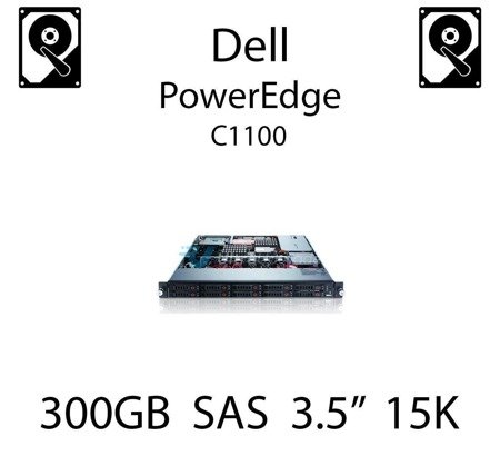 300GB 3.5" dedykowany dysk serwerowy SAS do serwera Dell PowerEdge C1100, HDD Enterprise 15k, 6Gbps - F617N (REF)