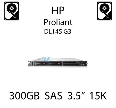 300GB 3.5" dedykowany dysk serwerowy SAS do serwera HP ProLiant DL145 G3, HDD Enterprise 15k, 12Gb/s - 737390-B21 (REF)