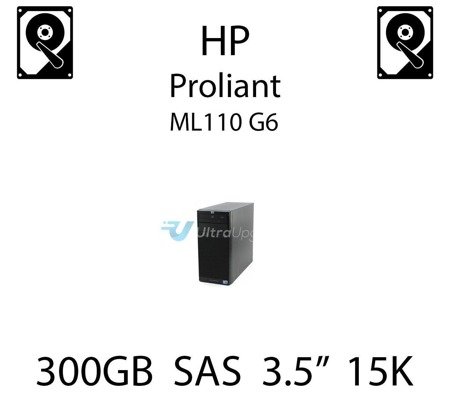 300GB 3.5" dedykowany dysk serwerowy SAS do serwera HP ProLiant ML110 G6, HDD Enterprise 15k, 3072MB/s - 431950-B21