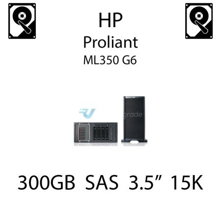 300GB 3.5" dedykowany dysk serwerowy SAS do serwera HP ProLiant ML350 G6, HDD Enterprise 15k, 12Gb/s - 737390-B21 (REF)