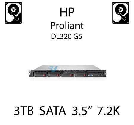 3TB 3.5" dedykowany dysk serwerowy SATA do serwera HP ProLiant DL320 G5, HDD Enterprise 7.2k - 628059-B21