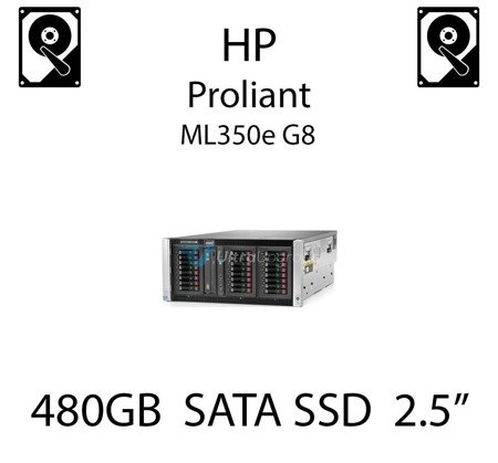 480GB 2.5" dedykowany dysk serwerowy SATA do serwera HP ProLiant ML350e G8, SSD Enterprise  - 757371-001 (REF)