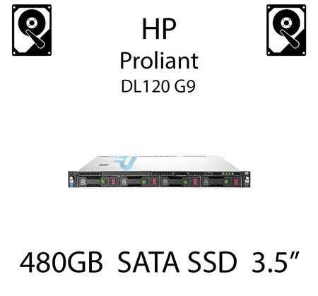 480GB 3.5" dedykowany dysk serwerowy SATA do serwera HP ProLiant DL120 G9, SSD Enterprise , 6Gbps - 804596-B21