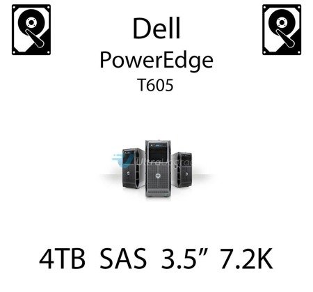 4TB 3.5" dedykowany dysk serwerowy SAS do serwera Dell PowerEdge T605, HDD Enterprise 7.2k, 6Gbps - 0202V7 (REF)