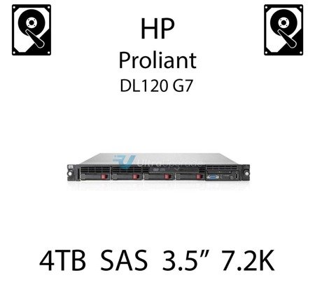 4TB 3.5" dedykowany dysk serwerowy SAS do serwera HP ProLiant DL120 G7, HDD Enterprise 7.2k, 6Gbps - 693689-B21 (REF)