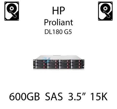 600GB 3.5" dedykowany dysk serwerowy SAS do serwera HP ProLiant DL180 G5, HDD Enterprise 15k, 6GB/s - 517354-001 (REF)
