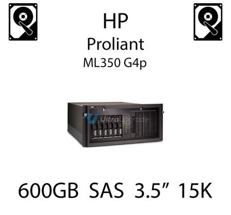 600GB 3.5" dedykowany dysk serwerowy SAS do serwera HP ProLiant ML350 G4p, HDD Enterprise 15k, 12GB/s - 737396-B21 (REF)
