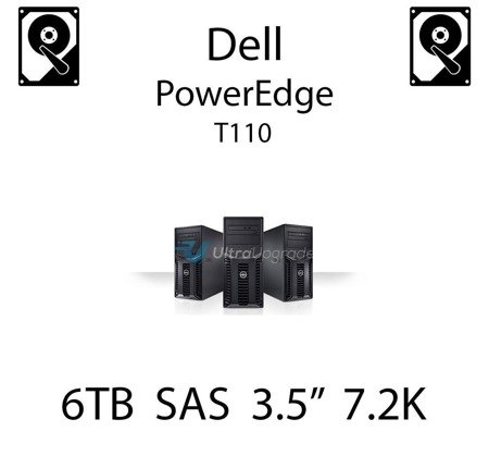 6TB 3.5" dedykowany dysk serwerowy SAS do serwera Dell PowerEdge T110, HDD Enterprise 7.2k, 6Gbps - NWCCG (REF)