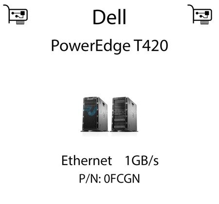 Karta sieciowa Ethernet 1GB/s dedykowana do serwera Dell PowerEdge T420 (REF) - 0FCGN