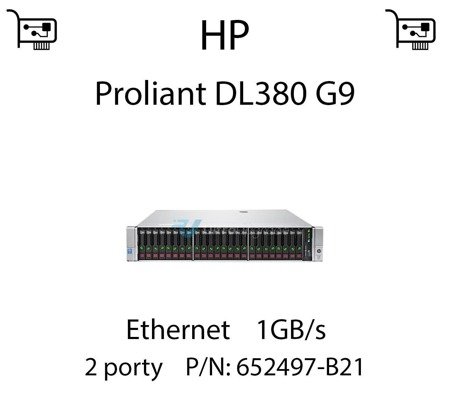 Karta sieciowa Ethernet 1GB/s dedykowana do serwera HP Proliant DL380 G9 - 652497-B21