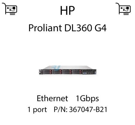 Karta sieciowa Ethernet 1Gbps, PCIe dedykowana do serwera HP Proliant DL360 G4 (REF) - 367047-B21