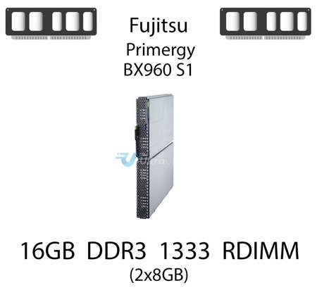 Pamięć RAM 16GB (2x8GB) DDR3 dedykowana do serwera Fujitsu Primergy BX960 S1, RDIMM, 1333MHz, 1.5V
