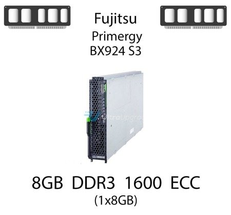 Pamięć RAM 8GB DDR3 dedykowana do serwera Fujitsu Primergy BX924 S3, ECC UDIMM, 1600MHz, 2Rx8