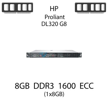 Pamięć RAM 8GB DDR3 dedykowana do serwera HP ProLiant DL320 G8, ECC UDIMM, 1600MHz, 2Rx8